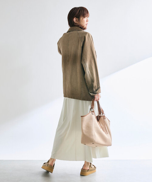 RIVE DROITE(リヴドロワ)の「【MONN.:.(モン)】ルーズカバーオール(デニムジャケット・レディース・ブルー/グレー/ブラウン・FREE)」の8枚目の写真