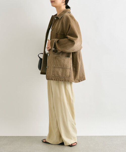 RIVE DROITE(リヴドロワ)の「【MONN.:.(モン)】ルーズカバーオール(デニムジャケット・レディース・ブルー/グレー/ブラウン・FREE)」の14枚目の写真