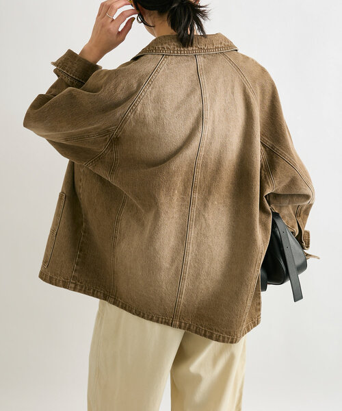 RIVE DROITE(リヴドロワ)の「【MONN.:.(モン)】ルーズカバーオール(デニムジャケット・レディース・ブルー/グレー/ブラウン・FREE)」の18枚目の写真