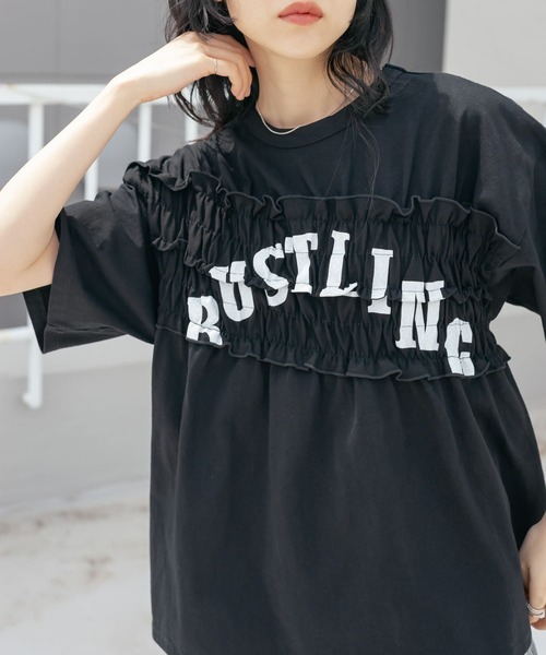 セール】シャーリングリメイクTEE（Tシャツ/カットソー）｜KBF