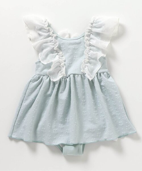 apres les cours（アプレレクール）の「【UVカット/ジュニア対応】バックリボンレースワンピース水着（水着・キッズ・サックスブルー/ピンク・80/90/100/110/120/130/140）」の8枚目の写真