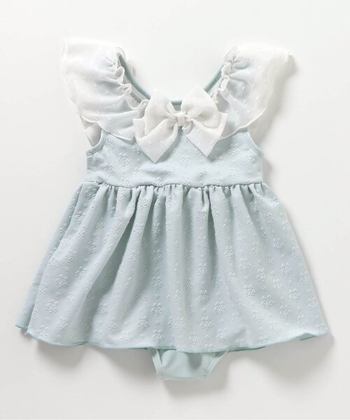 apres les cours（アプレレクール）の「【UVカット/ジュニア対応】バックリボンレースワンピース水着（水着・キッズ・サックスブルー/ピンク・80/90/100/110/120/130/140）」の10枚目の写真