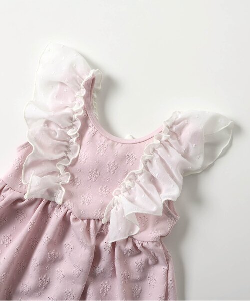 apres les cours（アプレレクール）の「【UVカット/ジュニア対応】バックリボンレースワンピース水着（水着・キッズ・サックスブルー/ピンク・80/90/100/110/120/130/140）」の11枚目の写真