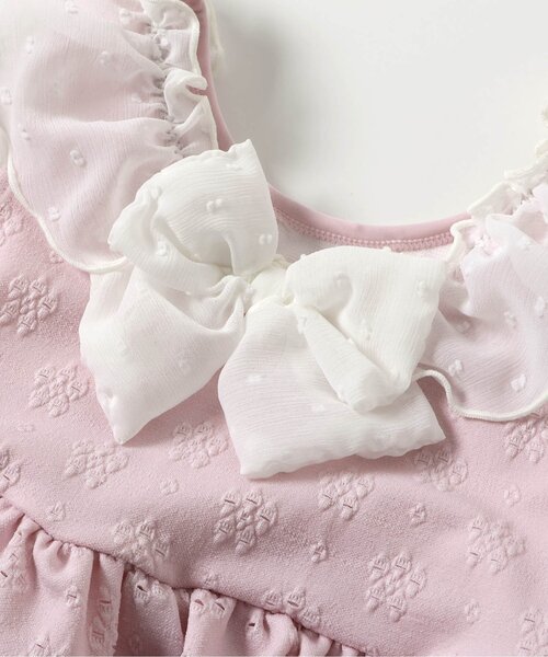 apres les cours（アプレレクール）の「【UVカット/ジュニア対応】バックリボンレースワンピース水着（水着・キッズ・サックスブルー/ピンク・80/90/100/110/120/130/140）」の13枚目の写真