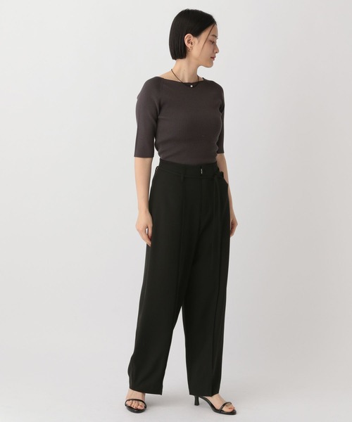 A part by（アパートバイ）の「ピンタックカーブパンツ（その他パンツ・レディース・ライトベージュ/ブラック/ベージュ・MEDIUM/SMALL）」の17枚目の写真