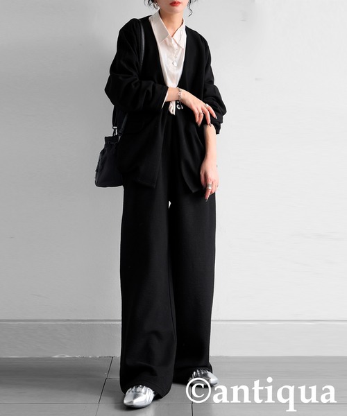 antiqua(アンティカ)の「ポンチストレートパンツ(その他パンツ・レディース・ブラウン系その他/ブラック・ONESIZE)」の6枚目の写真