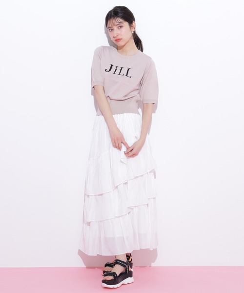 JILL by JILL STUART(ジルバイジルスチュアート)の「◇半袖ロゴジャカードビジューニット(ニット/セーター・レディース・ブルー/ブラック/ホワイト系その他/ピンク・FREE)」の13枚目の写真