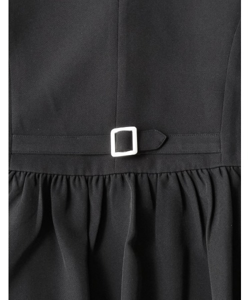 MEISM（ミズム）の「[2025SS COLLECTION][MEISM by Re:EDIT][オケージョン セレモニー]ツイルウエスト切り替えバルーンテーラードベスト（ダウンベスト・レディース・ホワイト/ブラック・MEDIUM/LARGE）」の3枚目の写真