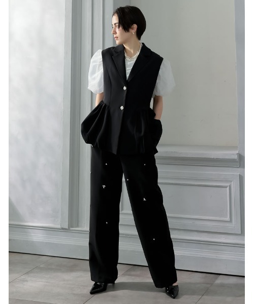 riendaテーラードベスト　ブラウンMサイズ riendaテーラードベスト ブラウンMサイズ riendaテーラードベスト