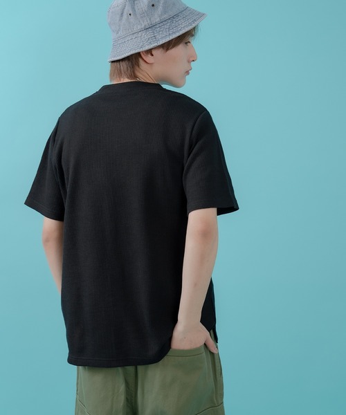 SIDEWAY STANCE(サイドウェイスタンス)の「【SIDEWAY STANCE】ワッフル クルー ネック 半袖Tシャツ(Tシャツ/カットソー・メンズ・杢グレー/ホワイト/ブラック・SMALL/X-LARGE/LARGE/MEDIUM)」の10枚目の写真