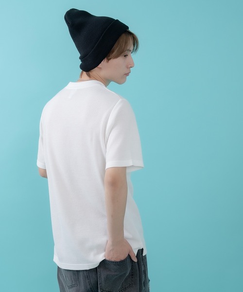 SIDEWAY STANCE(サイドウェイスタンス)の「【SIDEWAY STANCE】ワッフル クルー ネック 半袖Tシャツ(Tシャツ/カットソー・メンズ・杢グレー/ホワイト/ブラック・SMALL/X-LARGE/LARGE/MEDIUM)」の6枚目の写真