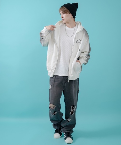 SIDEWAY STANCE(サイドウェイスタンス)の「【SIDEWAY STANCE】ワッフル クルー ネック 半袖Tシャツ(Tシャツ/カットソー・メンズ・杢グレー/ホワイト/ブラック・SMALL/X-LARGE/LARGE/MEDIUM)」の7枚目の写真