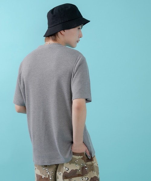 SIDEWAY STANCE(サイドウェイスタンス)の「【SIDEWAY STANCE】ワッフル クルー ネック 半袖Tシャツ(Tシャツ/カットソー・メンズ・杢グレー/ホワイト/ブラック・SMALL/X-LARGE/LARGE/MEDIUM)」の13枚目の写真