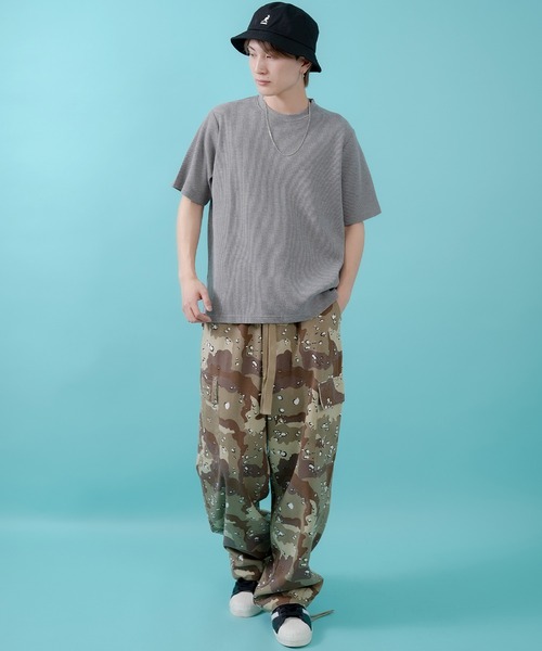 SIDEWAY STANCE(サイドウェイスタンス)の「【SIDEWAY STANCE】ワッフル クルー ネック 半袖Tシャツ(Tシャツ/カットソー・メンズ・杢グレー/ホワイト/ブラック・SMALL/X-LARGE/LARGE/MEDIUM)」の14枚目の写真
