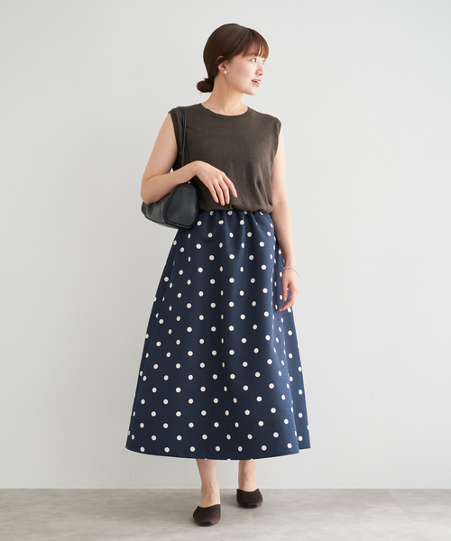 ☆イエナ☆ドットグログランボリュームスカート　新品！ IENA（イエナ）の「ドットグログラン ボリュームスカート（スカート