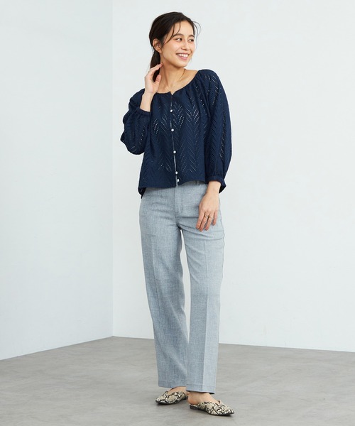 C17(シーセブンティーン)の「C17 ラシックワイドパンツ(スラックス・レディース・グレー/ライトベージュ・X-SMALL/SMALL/MEDIUM/LARGE/X-LARGE)」の11枚目の写真