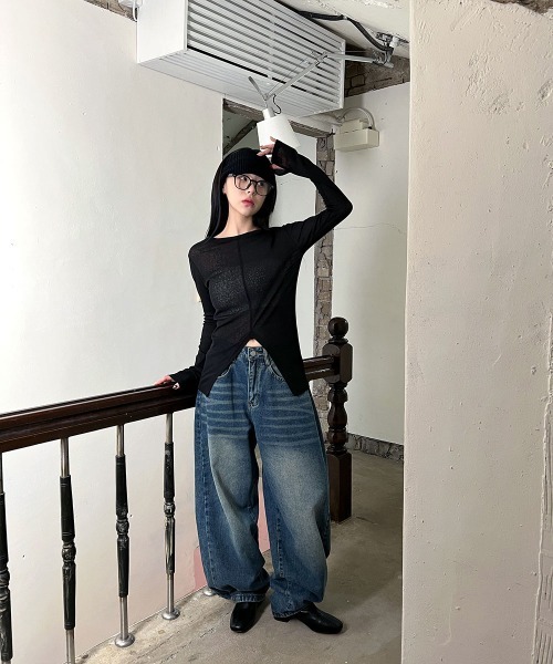 SLY | OVERSIZE SHEER トップス (ニット ) |SHEL'TTER WEBSTORE