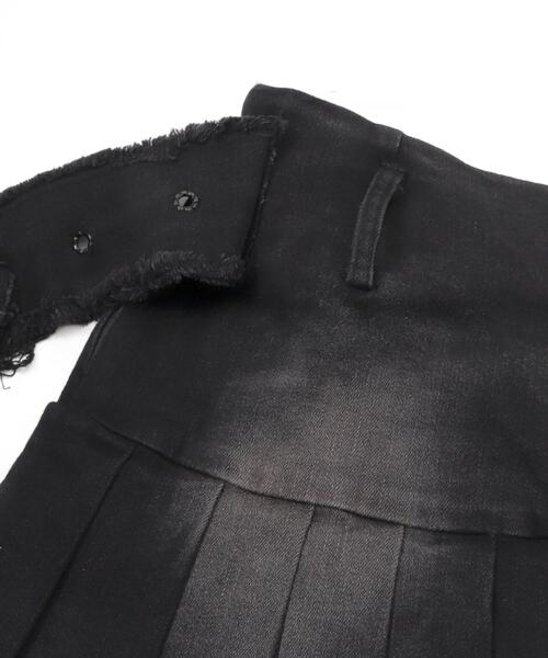 dispark（ディスパーク）の「DISPARK/フリンジベルト付きプリーツデニムミニスカート（デニムスカート・レディース・ブラック/ライトインディゴブルー・FREE）」の19枚目の写真