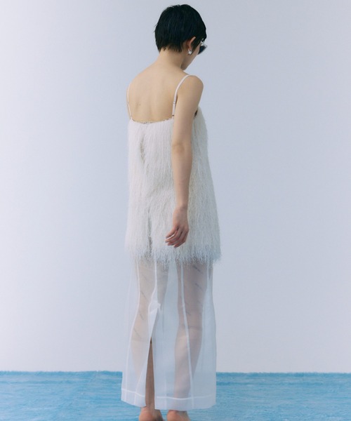 JOSE MOON(ジョゼムーン)の「FRINGE BOXY CAMIDRESS/フリンジボクシーキャミドレス(ワンピース・レディース・ホワイト/ピンク/ブラック・FREE)」の9枚目の写真