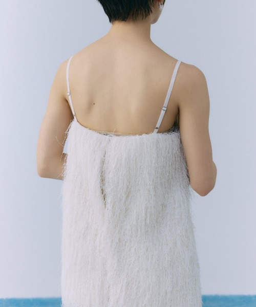 JOSE MOON(ジョゼムーン)の「FRINGE BOXY CAMIDRESS/フリンジボクシーキャミドレス(ワンピース・レディース・ホワイト/ピンク/ブラック・FREE)」の11枚目の写真