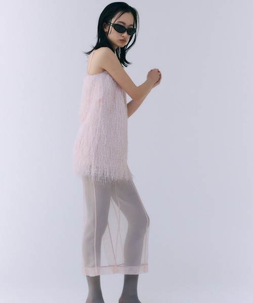 JOSE MOON(ジョゼムーン)の「FRINGE BOXY CAMIDRESS/フリンジボクシーキャミドレス(ワンピース・レディース・ホワイト/ピンク/ブラック・FREE)」の17枚目の写真