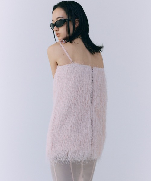 JOSE MOON(ジョゼムーン)の「FRINGE BOXY CAMIDRESS/フリンジボクシーキャミドレス(ワンピース・レディース・ホワイト/ピンク/ブラック・FREE)」の19枚目の写真