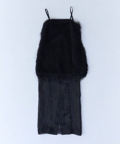 JOSE MOON(ジョゼムーン)の「FRINGE BOXY CAMIDRESS/フリンジボクシーキャミドレス(ワンピース・レディース・ホワイト/ピンク/ブラック・FREE)」の21枚目の写真