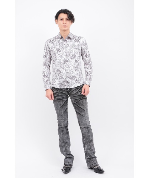 TORNADO MART(トルネードマート)の「リンクルシェードシューカットデニム(デニムパンツ・メンズ・ブラック・LL/L/M/S/XXL)」の2枚目の写真
