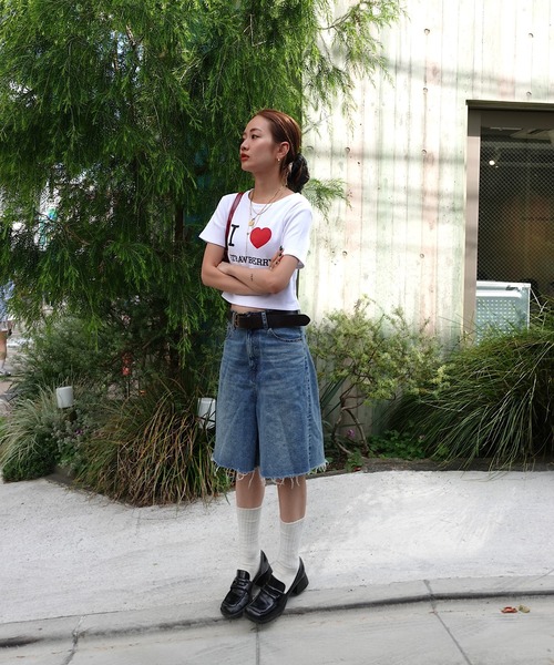 TEEN BOOP(ティーンブープ)の「I LOVE ロゴTee(Tシャツ/カットソー・レディース・ブラック/オフホワイト・FREE)」の6枚目の写真