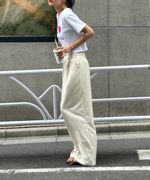 TEEN BOOP(ティーンブープ)の「I LOVE ロゴTee(Tシャツ/カットソー・レディース・ブラック/オフホワイト・FREE)」の4枚目の写真