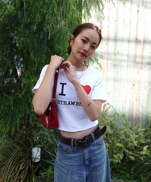 TEEN BOOP(ティーンブープ)の「I LOVE ロゴTee(Tシャツ/カットソー・レディース・ブラック/オフホワイト・FREE)」の5枚目の写真