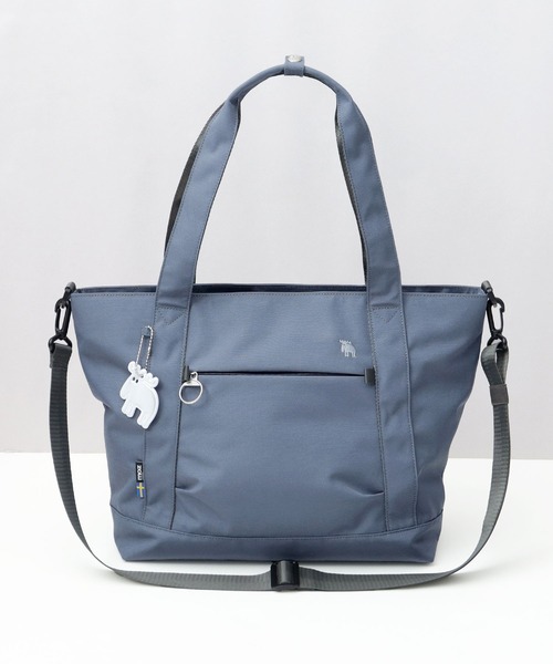 軽量 撥水 ポリエステル 大容量 ショルダーベルト付き トートバッグ A4