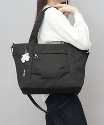 moz | 軽量 撥水 ポリエステル 大容量 ショルダーベルト付き トートバッグ A4サイズ・PC収納・ビジネス対応(トートバッグ)