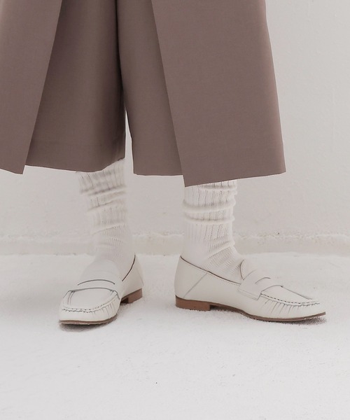FABIO RUSCONI（ファビオルスコーニ）の「FABIO RUSCONI / ELLEFFE moccasin loafers(モカシンローファー 2637)（ローファー・レディース・ホワイト・37/36）」の2枚目の写真