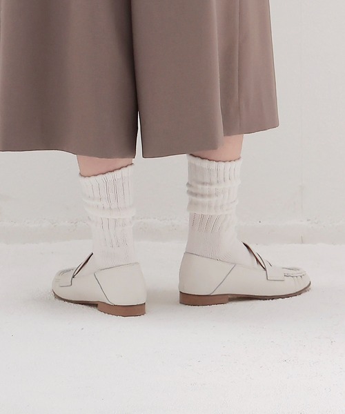 FABIO RUSCONI（ファビオルスコーニ）の「FABIO RUSCONI / ELLEFFE moccasin loafers(モカシンローファー 2637)（ローファー・レディース・ホワイト・37/36）」の4枚目の写真