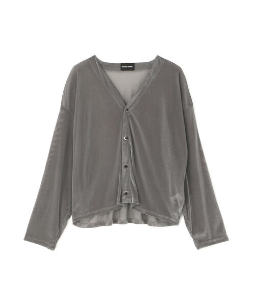 DANKE SCHON（ダンケシェーン）の「DankeSchon/ダンケシェーン/MESH VELOR CARDIGAN（カーディガン/ボレロ・メンズ・ブラック/グレー・F）」の12枚目の写真