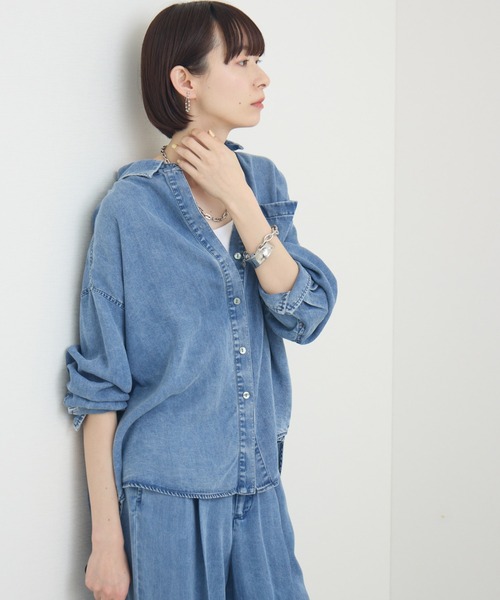 ブラウス シャツ ROSIEE テンセルデニムシャツ レディース Paradise Picnic ブラウス シャツ ROSIEE テンセルデニムシャツ