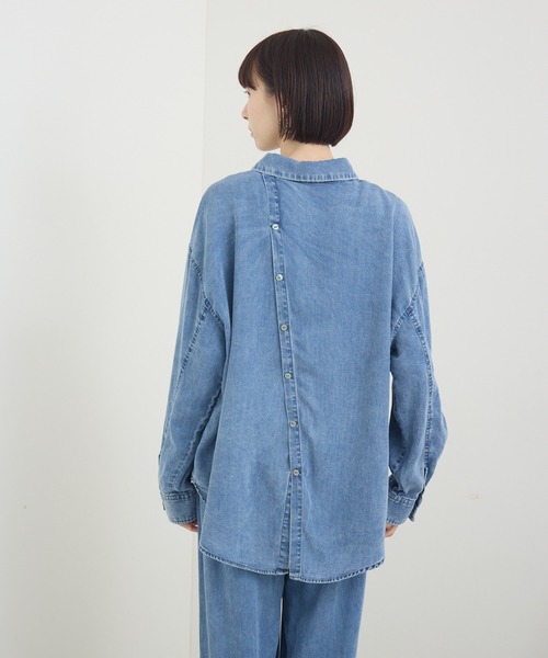 Paradise Picnic（パラダイスピクニック）の「ROSIEE テンセルデニムシャツ（シャツ/ブラウス・レディース・ブルー/ブラック・FREE）」の22枚目の写真