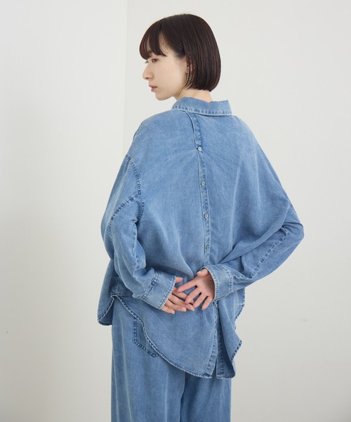 Paradise Picnic（パラダイスピクニック）の「ROSIEE テンセルデニムシャツ（シャツ/ブラウス・レディース・ブルー/ブラック・FREE）」の21枚目の写真