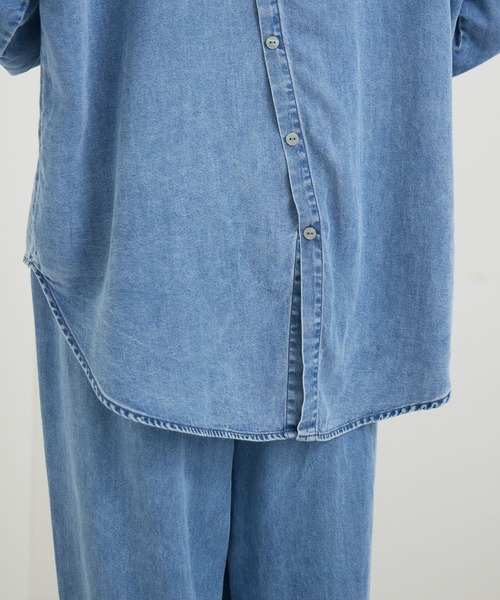 Paradise Picnic（パラダイスピクニック）の「ROSIEE テンセルデニムシャツ（シャツ/ブラウス・レディース・ブルー/ブラック・FREE）」の19枚目の写真