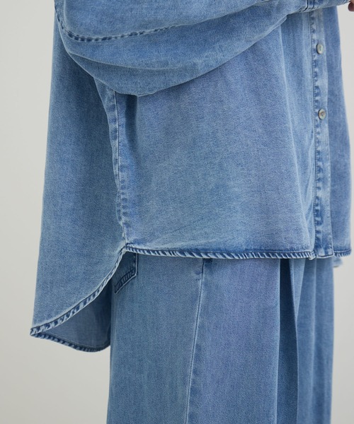 Paradise Picnic（パラダイスピクニック）の「ROSIEE テンセルデニムシャツ（シャツ/ブラウス・レディース・ブルー/ブラック・FREE）」の14枚目の写真