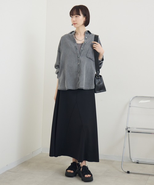 Paradise Picnic（パラダイスピクニック）の「ROSIEE テンセルデニムシャツ（シャツ/ブラウス・レディース・ブルー/ブラック・FREE）」の13枚目の写真