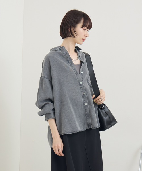 Paradise Picnic（パラダイスピクニック）の「ROSIEE テンセルデニムシャツ（シャツ/ブラウス・レディース・ブルー/ブラック・FREE）」の9枚目の写真