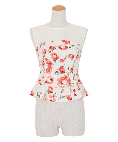 AMBIENT（アンビエント）の「シアードッキングフレアトップス（シャツ/ブラウス・レディース・ブルー/コーラル・S/M）」の11枚目の写真