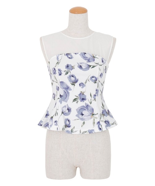 AMBIENT（アンビエント）の「シアードッキングフレアトップス（シャツ/ブラウス・レディース・ブルー/コーラル・S/M）」の12枚目の写真