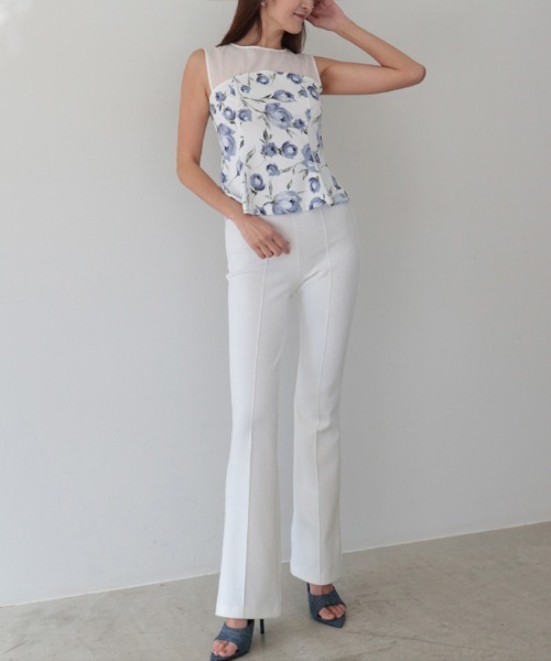 AMBIENT（アンビエント）の「シアードッキングフレアトップス（シャツ/ブラウス・レディース・ブルー/コーラル・S/M）」の7枚目の写真