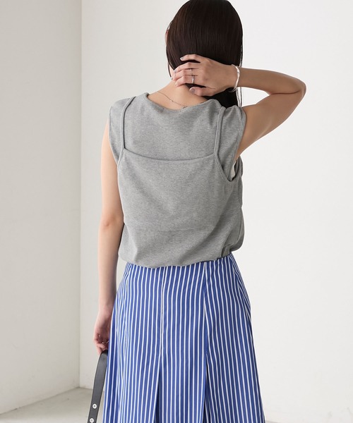 forksy.（フォルクシー）の「【forksy.】レイヤードギャザーリブタンクトップ（タンクトップ・レディース・レッド/杢グレー/ブラック・FREE）」の18枚目の写真