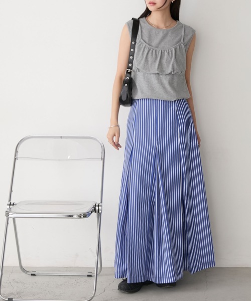 forksy.（フォルクシー）の「【forksy.】レイヤードギャザーリブタンクトップ（タンクトップ・レディース・レッド/杢グレー/ブラック・FREE）」の14枚目の写真