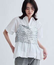 GALLEST | バルーンペプラムハーフ袖ブラウス(シャツ/ブラウス)