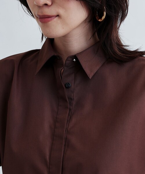 GALLEST（ギャレスト）の「バルーンペプラムハーフ袖ブラウス（シャツ/ブラウス・レディース・ブラウン系/ブラック/オレンジ系/ホワイト・38）」の15枚目の写真